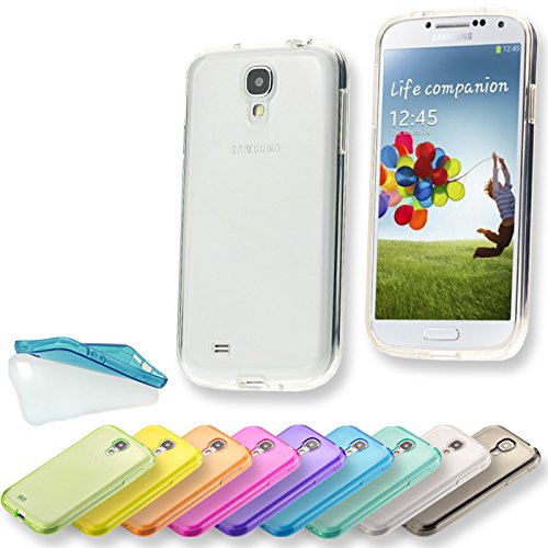 Silikon Soft Samsung Galaxy S4 i9500 Blickdicht / Transparent TPU Hülle Cover Skin Case Schale Bumper Tasche Etui Schutz (Blickdicht Schwarz)