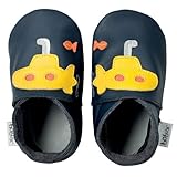  Bobux BBG 4162 Babyschuhe, großes U-Boot-Design, Blau / Gelb, Größe 2 XL