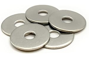 PRORAJE Rondelle in metallo M12 inox Ø esterno 40 mm | Rondella piatta extra larga M12 x 40 mm | Acciaio inossidabile A2 (V2A/304) standard NFE 25513 LL | Legno/metallo/dadi, viti/ecc: Set di 5 pezzi -