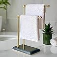 MASON HOME Melrose Hand Towel Stand - Black & Gold - 1pc |Heavy Marble Base | Easy to Use | Bathroom - Kitchen - Bedroom - Washbasin | Towel - Kitchen Roll - Paper Towel | Décor | Organizer | Stand