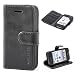 Produktbild Mulbess Ledertasche im Ständer Book Case / Kartenfach für Apple iPhone 4 / 4S Tasche Hülle Leder Etui,Schwarz