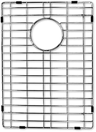 Ancona Stainless Steel Kitchen Sink Grid with Polished Chrome Finish for Chef Series Apron Slide-In Under Mount Double Offset Bowl Kitchen Sink, 12.75-Inch, Small