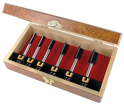 ENT 6-tlg. HW Oberfräser Nutfräser Set mit HW-Grundschneide – Ø 8 – 10 – 12 – 16 – 18 – 20 mm – Schaft Ø 8 mm – Länge: 90 mm - 2