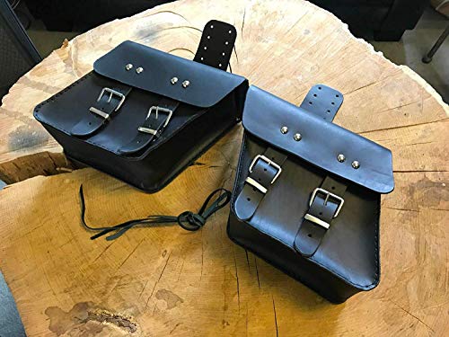 ORLETANOS RUDI Satteltaschen Set kompatibel mit Chopper HD Motorrad 125ccm Rebel Virago Fahrrad Biker BMW Honda Yamaha Biker Taschen Seitentaschen Dyna Streetbob Sportster Seitenkoffer Harley Davidson