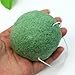 Green Natural Konjac Konnyaku Jelly Fiber Face Cleansing Wash Sponge Puff Hot