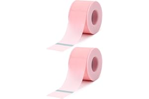 LZM Sparadrap Extension De Cils Ruban À Cils En Gel De Silicone 1In X 4Yd Sparadrap Micropore Respirant Sparadrap Extension Cils Retrait Sans Douleur Lash Tape For Eyelash Extension (Rose, 2Rolls)