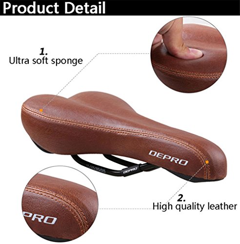 West Biking Radfahren Fahrrad Sattel Retro Leder Kissen Reiten Road Bike Sitz - 4