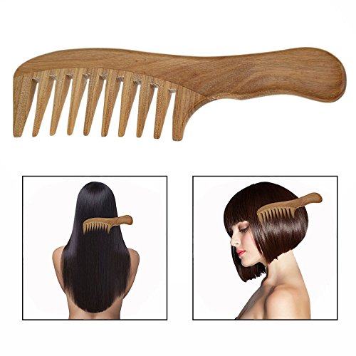 Preisvergleich Produktbild OFKPO Handarbeit Sandelholz Kamm,Antistatische Massage Kamm Holz Kamm