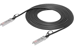 6COMGIGA Kabel DAC 10G SFP+, 5 m, pasywny kabel Twinax, bezpośrednie mocowanie, kabel 10 GBase-CU kompatybilny z Cisco, D-Link, Supermicro, ZTE, 5 metrów