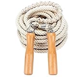 comba larga Mango de madera, cuerda de algodón tejido, más sólido, se siente mejor, más adecuado para uso en grupo.