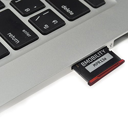 8MOBILITY iSlice Aluminium Micro SD Speicher Adapter für MacBook Pro Retina 13 “ A1425 und A1502 (rot) - 3