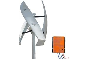 GENWAY 800W Vertical Windkraftanlage Helix-Magnetschwebachse Achse Windturbinengenerator Wind Turbine,12V 24V 48V Wind Generator mit Laderegler für den Garten im Freien
