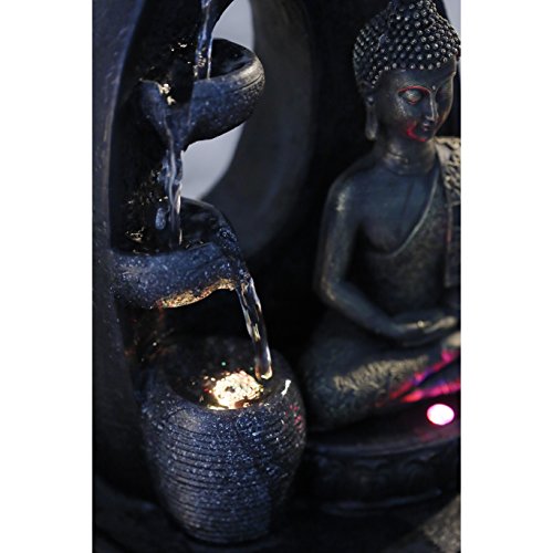 zen‘ Light Harmonie Brunnen Polyresin schwarz 26 x 16 x 40 cm - 4