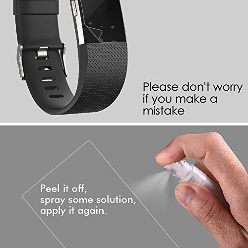  Nuevo Version  iVoler Fitbit Charge 2 Protector de Pantalla   8 Unidades  3D Curvo Cobertura Completa  l  quida Instalar   Ara  azos Resistente   No Burbujas  HD Transparente TPU Suave l  minas Protectora para Fitbit Charge 2