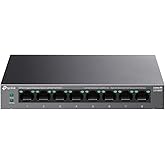 TP-Link LS108GP | 8-Port Gigabit PoE+ Switch | 62W PoE B&uuml;t&ccedil;esi, 250m İletim, Tak ve &Ccedil;alıştır | Fansız, Sessiz Metal Kasa | IP