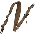 KRYDEX 1 Point / 2 Point Tactical Gun Sling Padded Combat Shooting Sling with Metal Hooks for Rifle, Airsoft, Shotgun