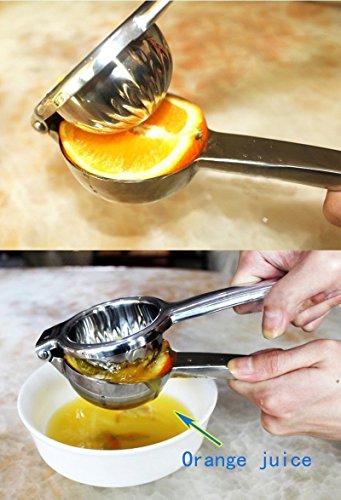 Edelstahl Zitronenpresse Orangenpresse Limettenpresse Lemon saftpresse manuell saftpresse f. Zitronen Apfelsine - 5