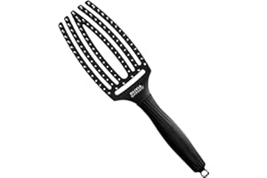 Olivia Garden Fingerbrush Care Iconic - Szczotka do Włosów z Nylonowych Włosów dla Łagodnego Rozczesywania i Zdrowych Włosów