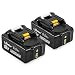 Produktbild [2 Stück] LiBatter BL1860 18V 5.5Ah Lithium-Ionen-Akku Ersatz batterie Kompatibel mit Makita BL1860B BL1850 BL1850B BL1815 194205-3 194309-1 LXT400 Werkzeugbatterien (mit 3 LED-Pilotlicht)