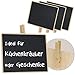 Produktbild matches21 Kreidetäfelchen mit Klammer 4 Stück Kreide Tafeln 15x12 cm - Beschriften von Küchenkräutern, Pflanzen, Geschenken etc.