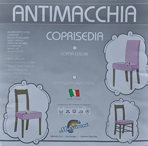 Fleckenabweisend: zwei SITZbezüge für STÜHLE – BLU NAVY – BLAUE NAVY - 5