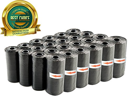 Bolsas de Caca para Perro Cachorro Bolsas para excrementos de perro Mascotas Animales Domésticos 270/360 Bolsas total para Elegir (Negro 360 Bolsas) BPS-5477*06
