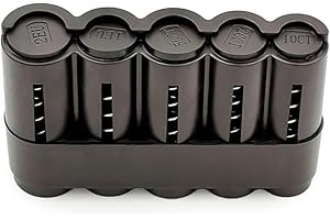 PAGAMADU Porte-monnaie avec trieur de 5 pièces 1 noir et 1 transparent Porte-monnaie de tri Convient pour Serveurs, Taxis, Vendeurs de rue, Livreurs. (Portamonedas negro)