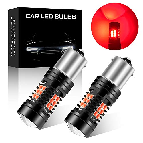 2 Unids Doble Lente Rojo 1156 BA15S P21W Bombillas LED 21SMD 3030 Chip Súper Brillante para Remolque de Camión de Coche Remolque Posición de Marcha Atrás Luz Trasera Luz Antiniebla Trasera 12V