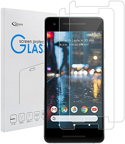 Screen Protector for Google Pixel 2(2-Pack), Siuber Full Coverage Tempered Glass Screen Protector, High Definition, Anti-Scratch, High Touch Sensitivity, Bubble-Free, Anti-Fingerprint Protective Film Cover for Google Pixel 2