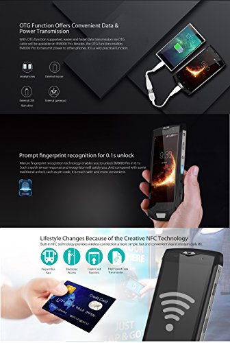 iGET BLACKVIEW GBV8000 Pro Titan Dual SIM 4G 64GB Black, Titanium - Smartphones (12.7 cm (5