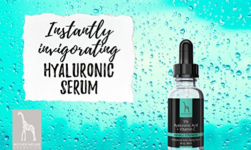 Hyaluronsäure Serum – Mother Nature® | Collagen-Booster für Gesicht + Körper Falten + Augenringe bekämpfen | Anti-Aging | Mit Vitamin C + E | 30 ml – Hochdosiert - 4