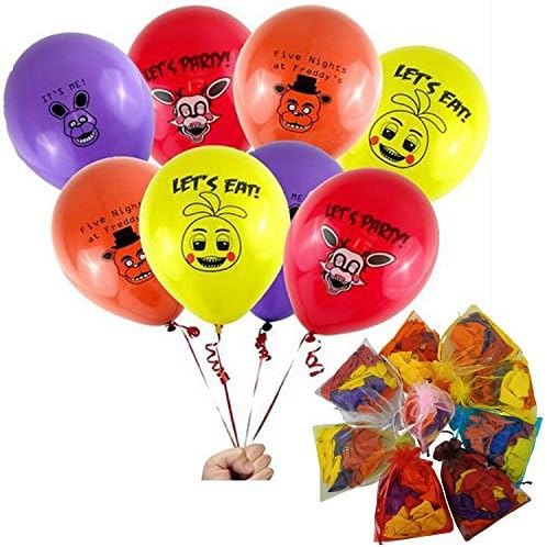 Fnaf- Five Nights At Freddy's style Party Balloons 12 - 6 Balloons of 4 style - 24pcs / packed in A nice net bag