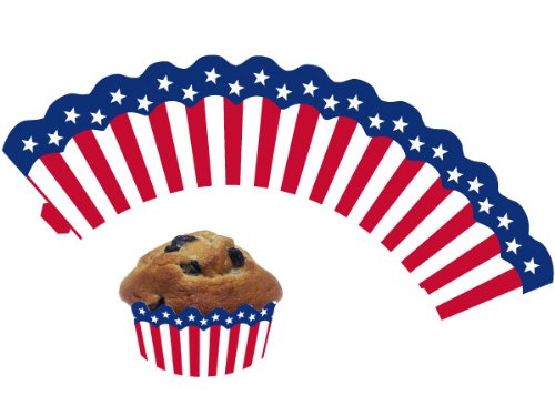 12 USA / Amerika - Cupcake Deko Banderolen von DH-Konzept // Muffinförmchen Muffin Förmchen Kindergeburtstag Geburtstag US Party Kuchen