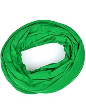 Kinder - Loop uni grün für Kinder und Jugendliche, Kids Schlauchschal, Schal Tuch für Mädchen und Jungs handmade