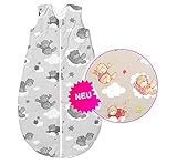 Odenwälder BabyNice Schlafsack Sommer Sommerschlafsack 130 cm Happy Bär natur