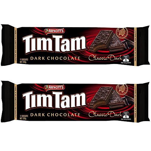 |Arnott's Tim Tam || Full Size || Made in Australia || Choose Your Flavor (2 Pack) (Dark Chocolate)|