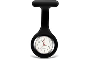 SIBYTECH Fob Watch Broche, Silicone avec Aiguille/Clip, lumière Nocturne, Conception de la Lutte Contre Les infections, médecin Infirmier Personnel Infirmier Broche médicale infirmière