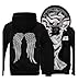 Produktbild The Walking Dead Winter Warm Vlies Gefüttert Kapuzenpullover Weich Jacken Sweatshirts Outwear Herren Schwarz