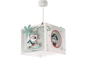 ‎DALBER Dalber kinderlampe Pendelleuchte Hängelampe Piraten The Pirates Tiere, 24 x 24 x 21 cm, Grün
