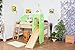 Produktbild Hochbett für Kinder mit Rutsche und Turm - Buche natur Massivholz 90x200 cm
