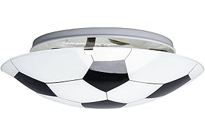 Lindby Plafonnier FUßBALL à intensité variable (Moderne) en Blanc Verre e. a. pour Chambre d'enfant (1 lampe,à E27), enfants, plafonnier, lampe