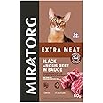 Miratorg EXTRA MEAT with Black Angus Beef in Sauce Cat Wet Food - 80G