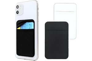 WKRTDY 2er Set Handy-Kartenhalter, selbstklebend für die Rückseite des Handys Perfekt für Auswei und Kreditkarten jeglicher Art Einfach auf die Brieftasche aufkleben, Kompatibel mit Android-Smartphone
