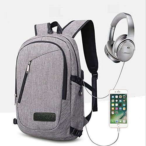 TREKOO Herren Damen Laptop Rucksack Backpack Schulrucksack f  r bis zu 15 6 zoll Laptop Notebook Computer Arbeit Campus Studenten Outdoor Reisen Wande