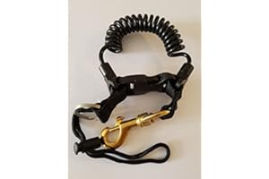 CANDS DIVING SUPPLIES LTD Scuba Diving Coiled Lanyard Quick Release Clip with brass D snap hook