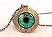 Produktbild Glas klar Eye Foto Medaillon necklace-eye locket- Vintage Bronze Bild locket-charm pendant-handmade Art Jewelry Halskette locket-glass Halskette Schmuck für Damen oder Herren