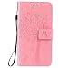 Produktbild Nancen Wallet Case Tasche Hülle für LG G4 / H818 (5,5 Zoll) Flip Schutzhülle Zubehör Lederhülle mit Silikon Back Cover PU Leder Handytasche im Bookstyle Stand Funktion , Schmetterling Schnalle Magnet , Baum und Katze Muster Flip Funktion Kartenfächer Etui Schale ,Schütze Dein Telefon