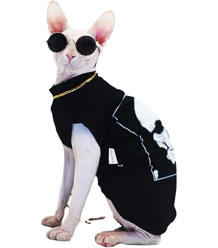 Sphynx Katzenkleidung Für Winter – Kapuzenpullover Für Haarlose Katzen (Größe XS)