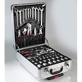 Cassetta Attrezzi A Trolley Con 187 Utensili - Valigetta Alluminio, 4 Scomparti, Portatile - Foto 11