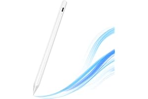 PINKCAT Stylet Tactile Magnétiqu, Stylo à Ecran Tactile, 1,5 mm avec Rejet de Paume, Adsorption Magnétique, Embouts de Rechange Compatible avec Tablette iPad 10/9/8/7/6, Pro 11/12.9, air 3/4/5 - Blanc
